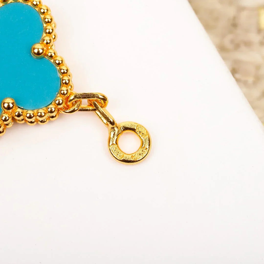 [Peak]LUCKY CLOVER 5-MOTIF BRACELET - TURQUOISE COLLECTION