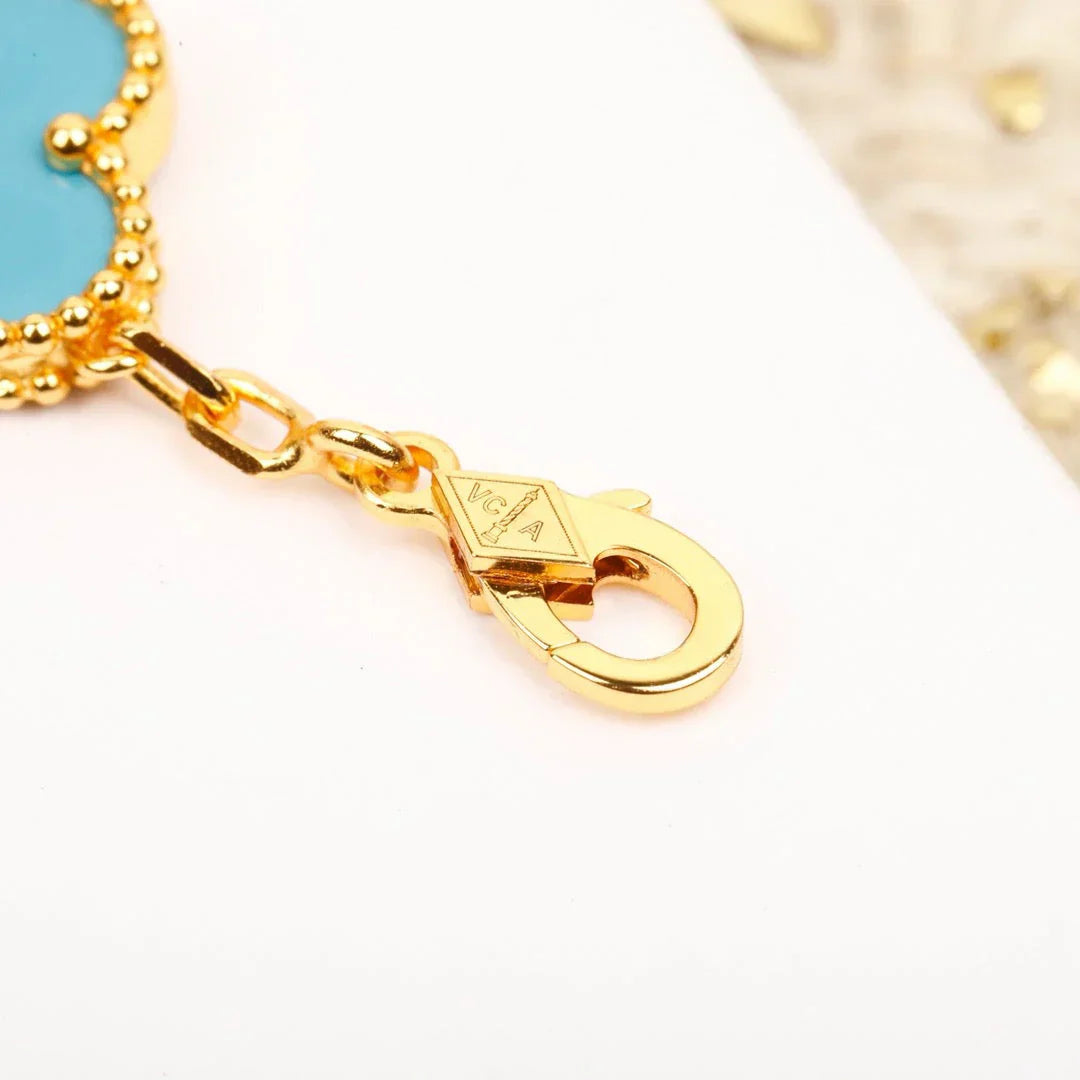 [Peak]LUCKY CLOVER 5-MOTIF BRACELET - TURQUOISE COLLECTION
