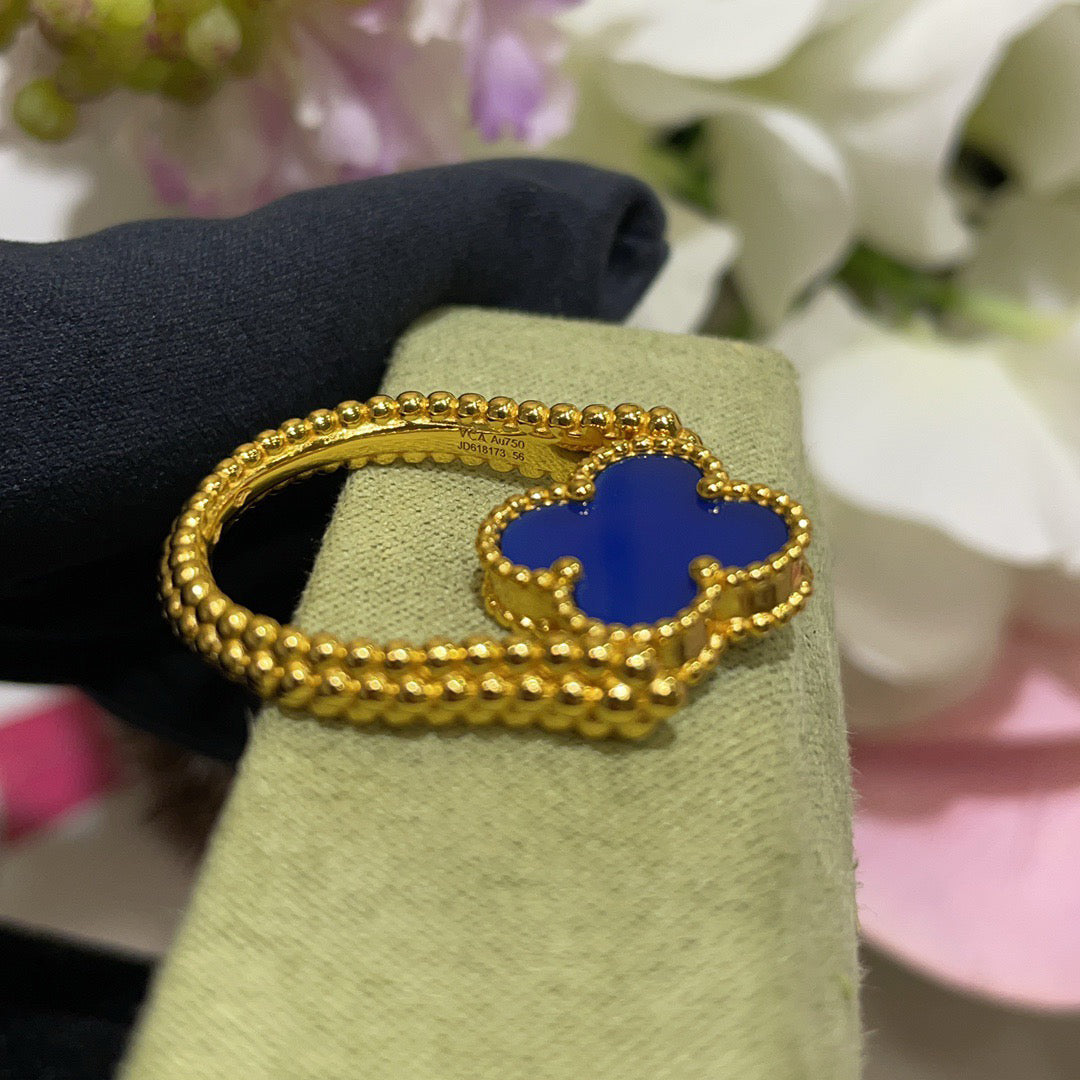 [Peak]LUCKY CLOVER GOLD REVERSIBLE RING
