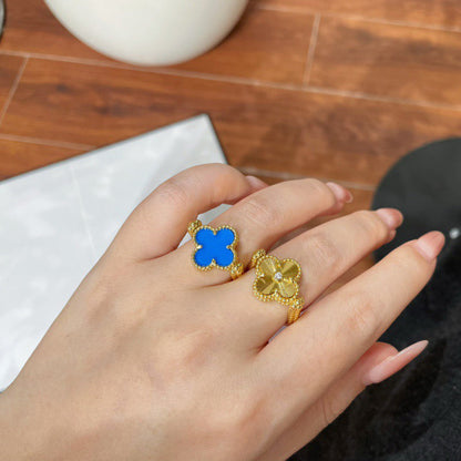 [Peak]LUCKY CLOVER GOLD REVERSIBLE RING