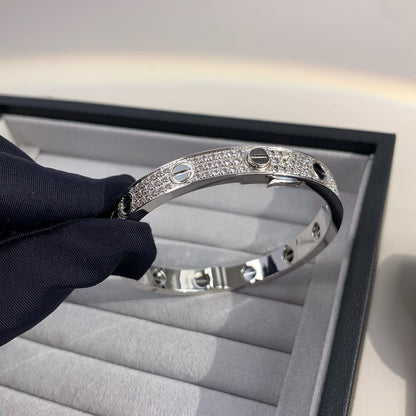 [Peak]CLASSIC 6.1MM LOVE BANGLE - DIAMOND PAVÉ & BLACK CERAMIC