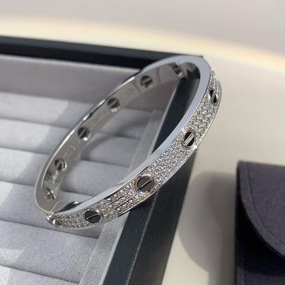 [Peak]CLASSIC 6.1MM LOVE BANGLE - DIAMOND PAVÉ & BLACK CERAMIC