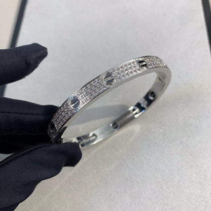 [Peak]CLASSIC 6.1MM LOVE BANGLE - DIAMOND PAVÉ & BLACK CERAMIC