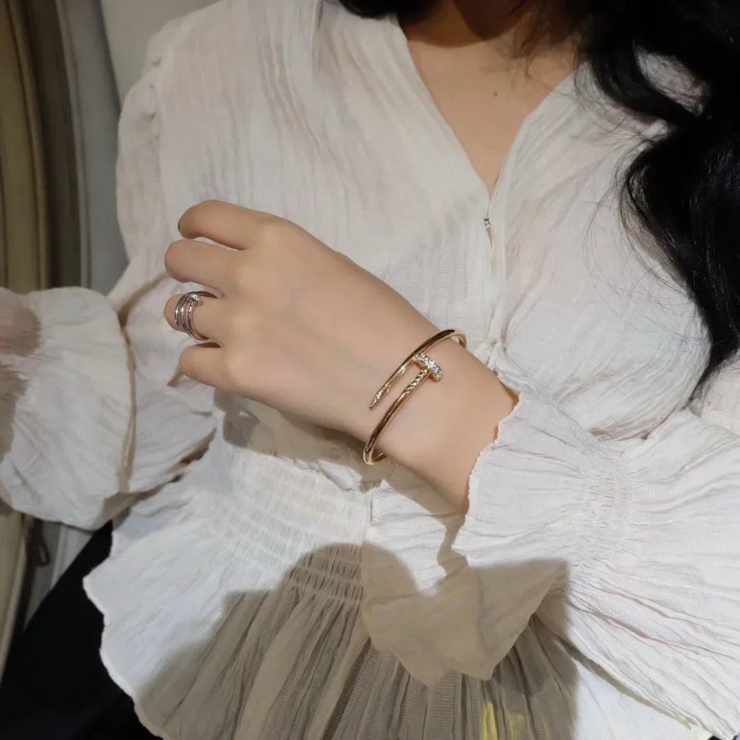 [Peak]JUSTE UN CLOU 3.5MM CLASSIC DIAMOND BANGLE