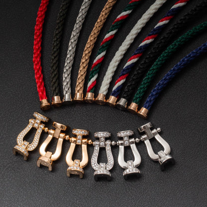 [Peak]FORCE LARGE HORSESHOE HALF DIAMOND BRACELET - GOLD