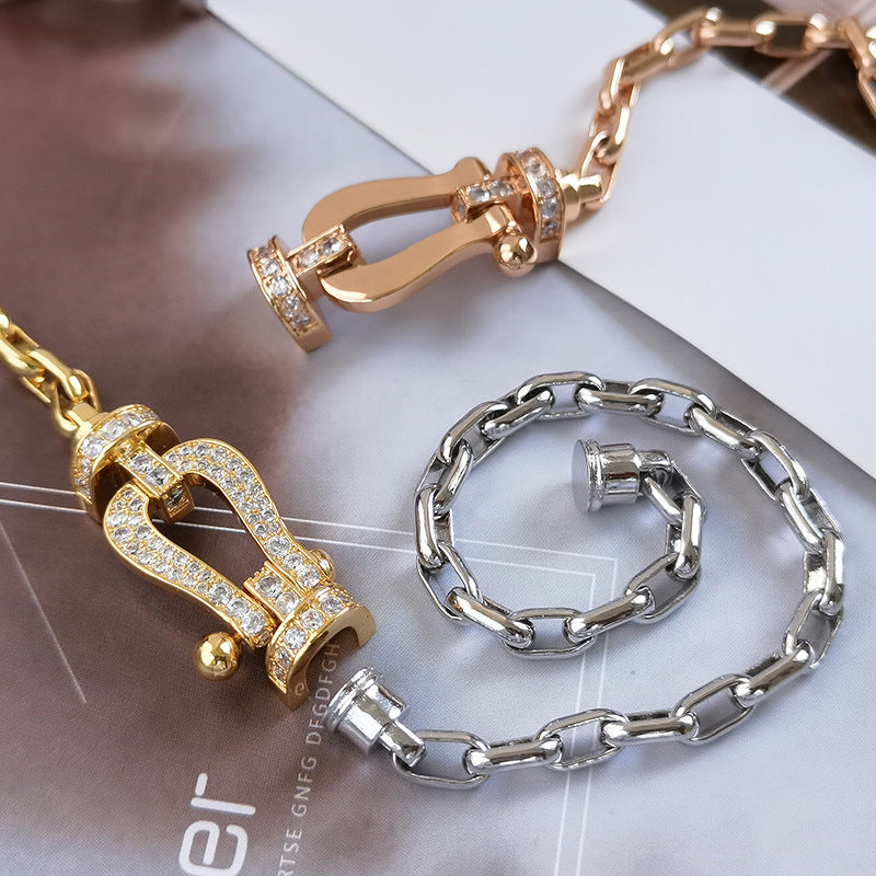 [Peak]FORCE LARGE HORSESHOE CLASP METAL BRACELET