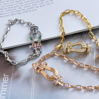 [Peak]FORCE LARGE HORSESHOE CLASP METAL BRACELET
