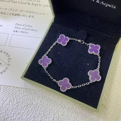 [Peak]LUCKY CLOVER 5-MOTIF BRACELET - VIOLET COLLECTION