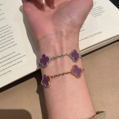 [Peak]LUCKY CLOVER 5-MOTIF BRACELET - VIOLET COLLECTION