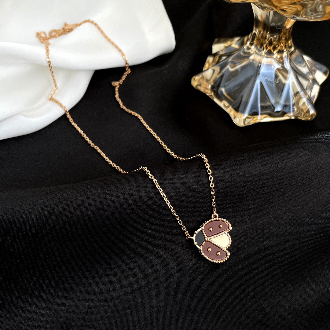 [Peak]LUCKY CARNELIAN LADYBUG CHARM NECKLACE