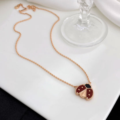 [Peak]LUCKY CARNELIAN LADYBUG CHARM NECKLACE