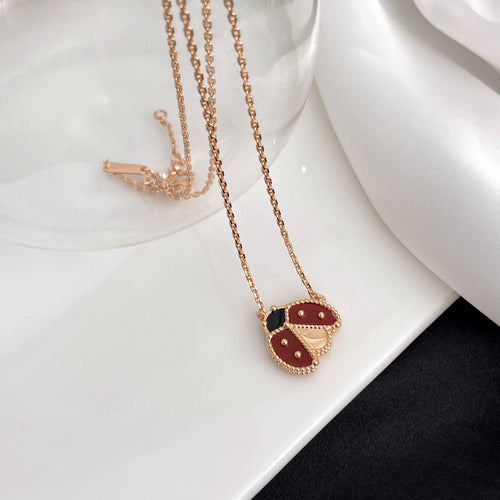 [Peak]LUCKY CARNELIAN LADYBUG CHARM NECKLACE