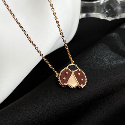 [Peak]LUCKY CARNELIAN LADYBUG CHARM NECKLACE