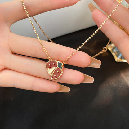 [Peak]LUCKY CARNELIAN LADYBUG CHARM NECKLACE