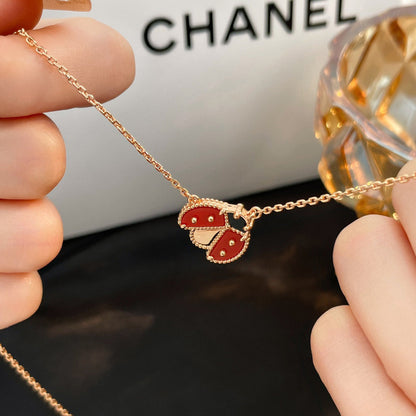 [Peak]LUCKY CARNELIAN LADYBUG CHARM NECKLACE