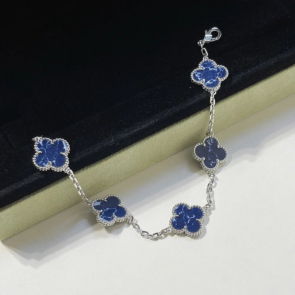 [Peak]LUCKY CLOVER 5-MOTIF BRACELET - PIETERSITE COLLECTION