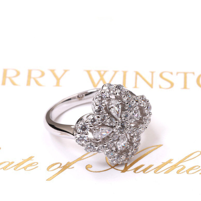 [Peak]LOOP RING FULL MOTIF DIAMOND 16MM SILVE