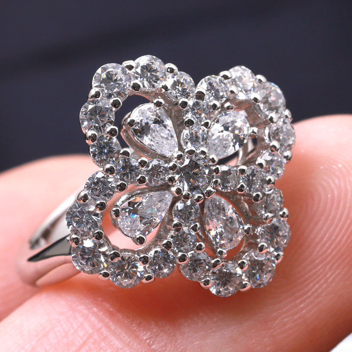 [Peak]LOOP RING FULL MOTIF DIAMOND 16MM SILVE