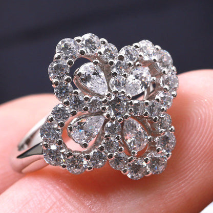 [Peak]LOOP RING FULL MOTIF DIAMOND 16MM SILVE