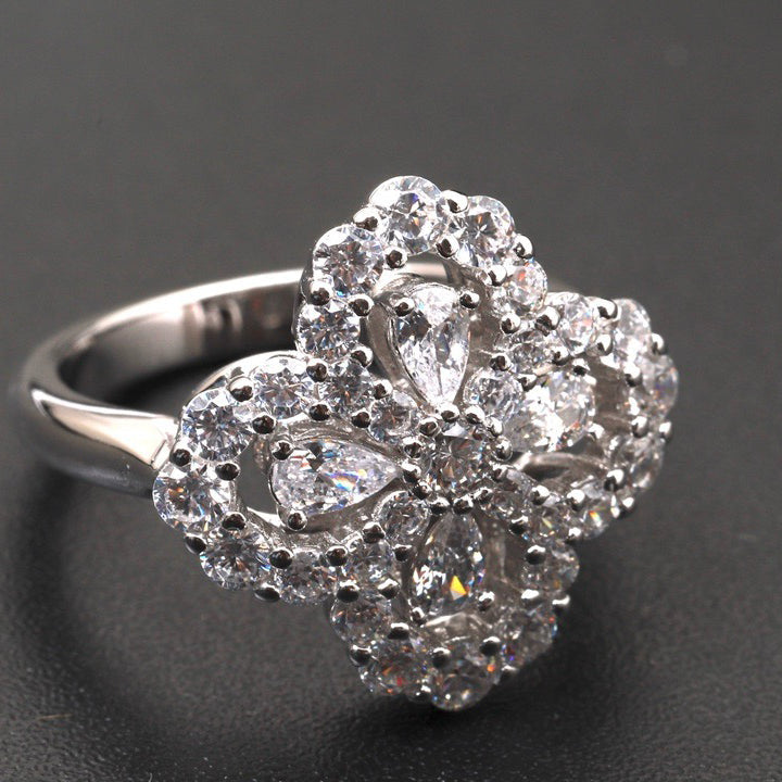 [Peak]LOOP RING FULL MOTIF DIAMOND 16MM SILVE