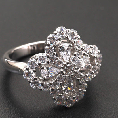 [Peak]LOOP RING FULL MOTIF DIAMOND 16MM SILVE