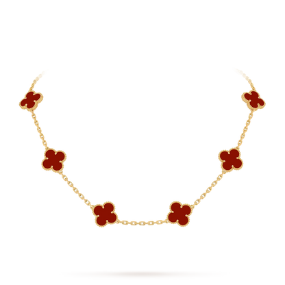 [Peak]CLASSIC LUCKY 10-MOTIF CLOVER NECKLACE GOLD COLLECTION