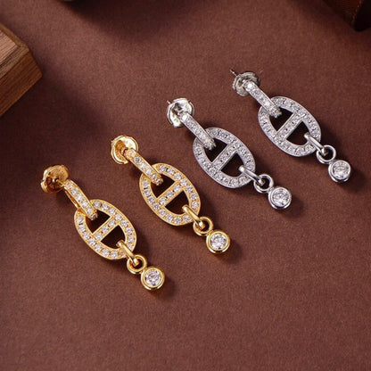 [Peak]HM CHAINE DIAMOND EARRINGS