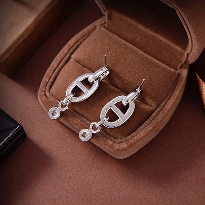 [Peak]HM CHAINE DIAMOND EARRINGS