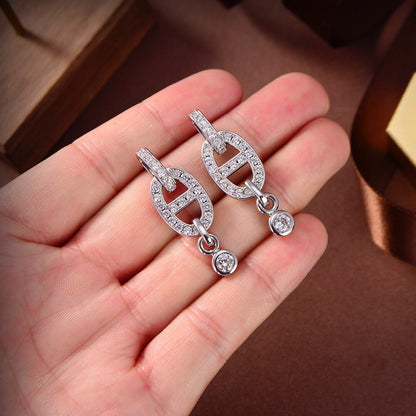 [Peak]HM CHAINE DIAMOND EARRINGS