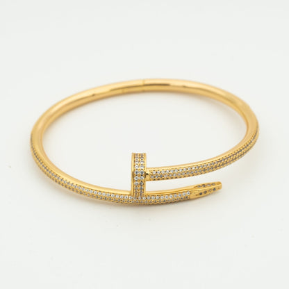 [Peak]JUSTE UN CLOU 3.5MM FULL PAVÉ NAIL BANGLE