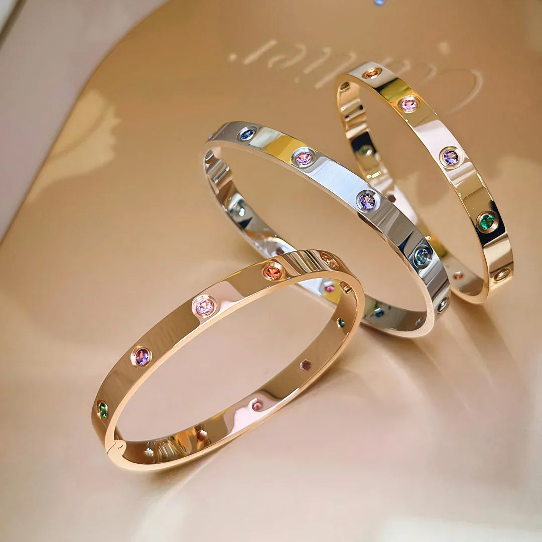 [Peak]CLASSIC 6.1MM LOVE BRACELET 10-DIAMOND MULTICOLOR