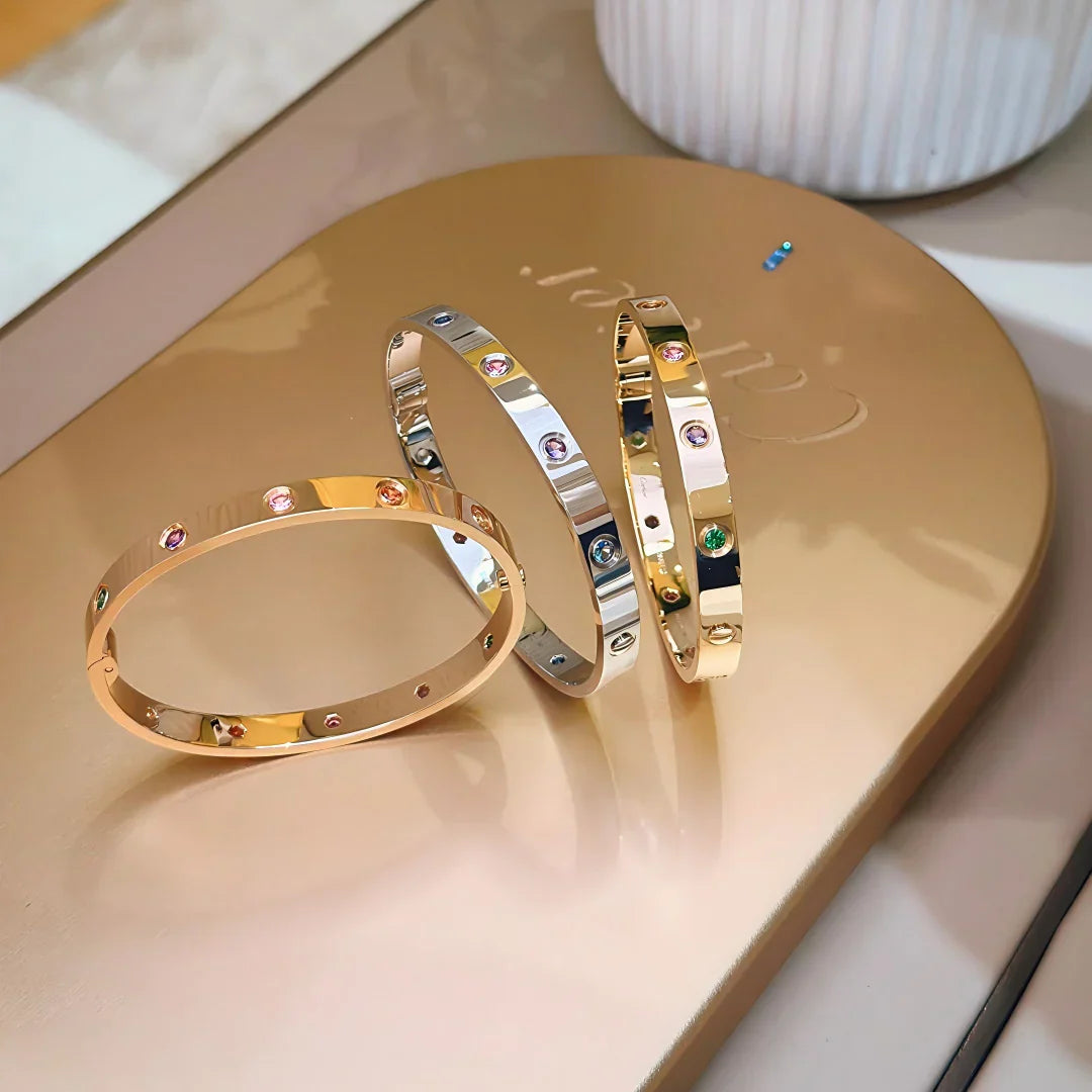 [Peak]CLASSIC 6.1MM LOVE BRACELET 10-DIAMOND MULTICOLOR