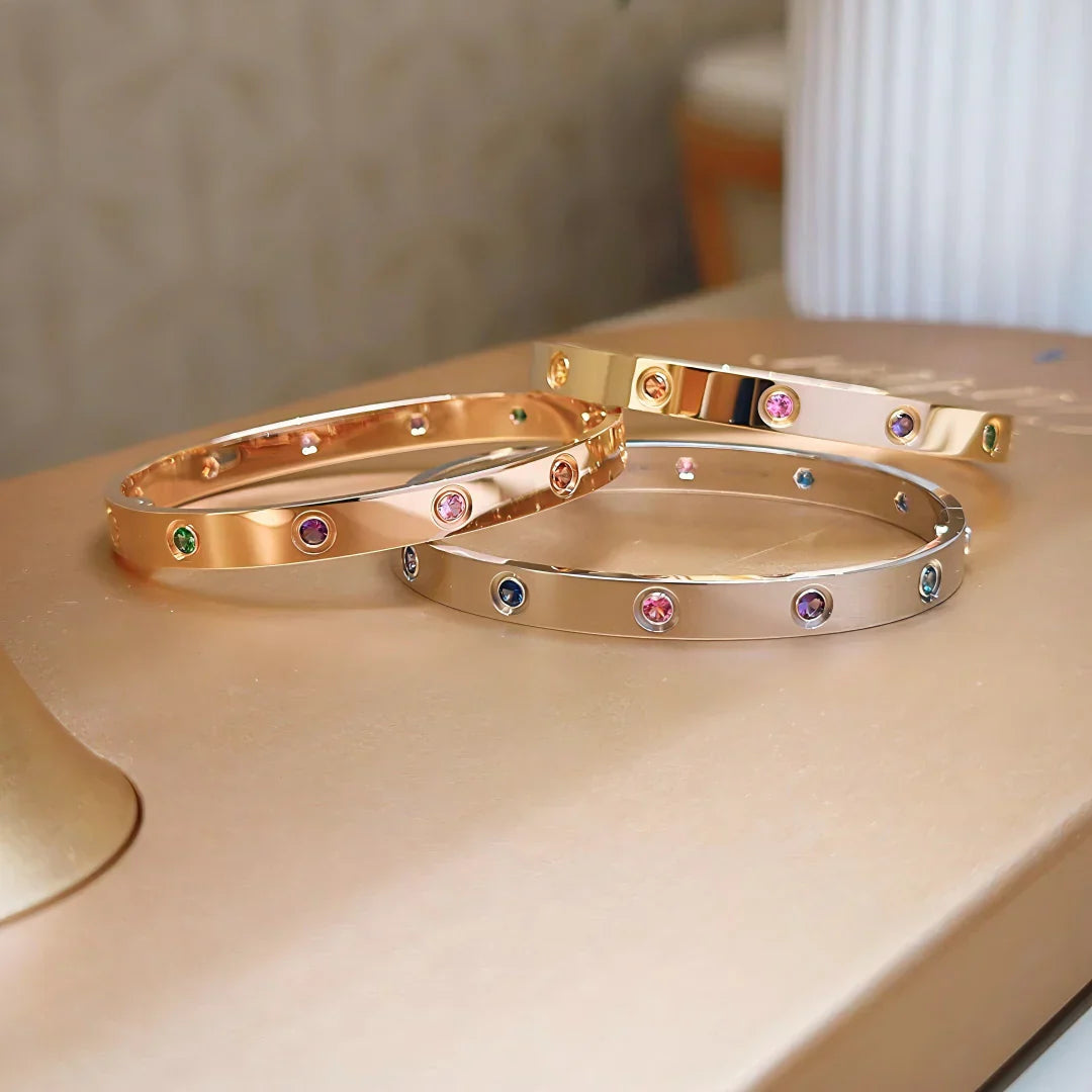 [Peak]CLASSIC 6.1MM LOVE BRACELET 10-DIAMOND MULTICOLOR