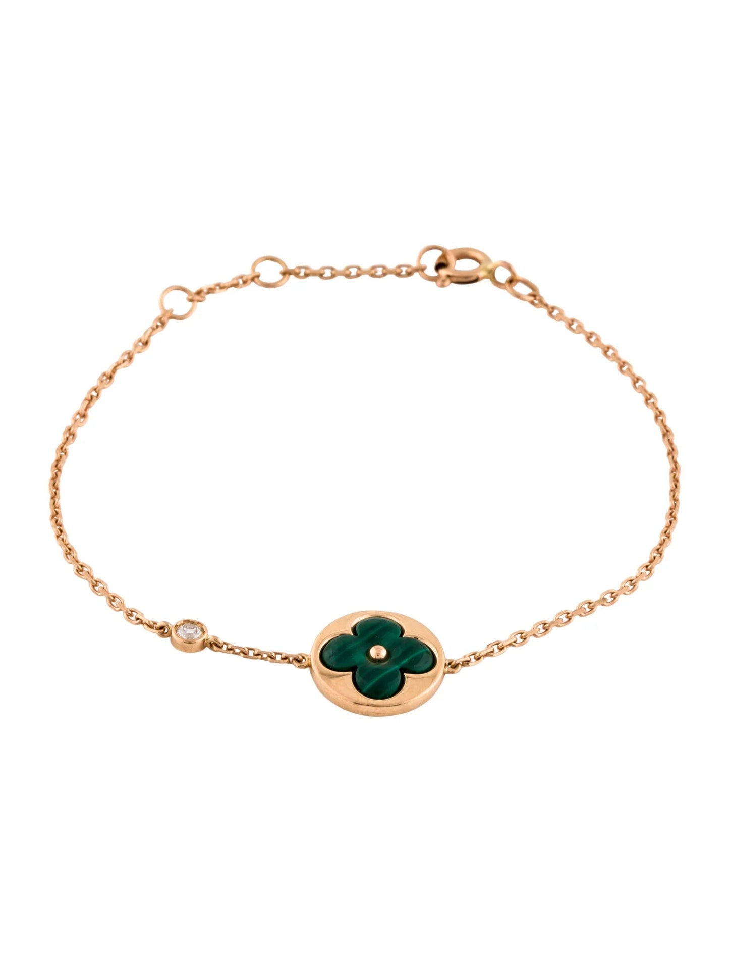 [Peak]SUN MALACHITE 1 DIAMOND ROSE GOLD BRACELET