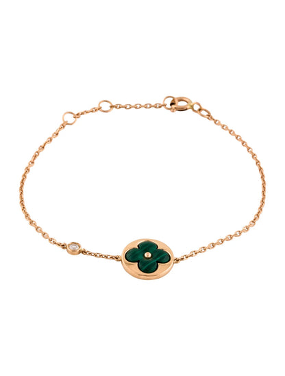 [Peak]SUN MALACHITE 1 DIAMOND ROSE GOLD BRACELET