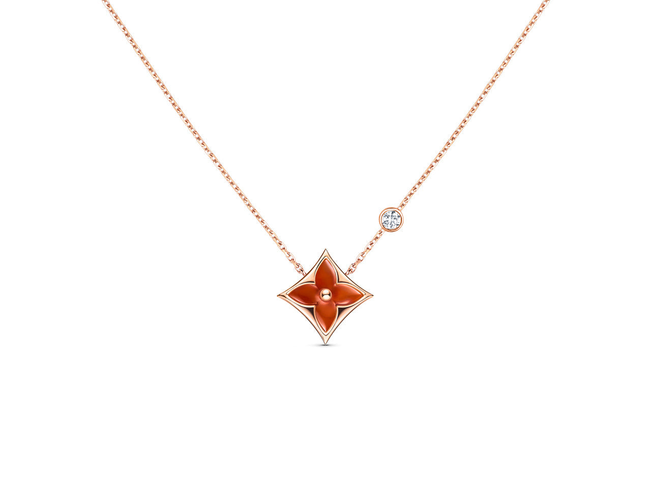 [Peak]STAR NECKLACE ROSE GOLD 1 DIAMOND