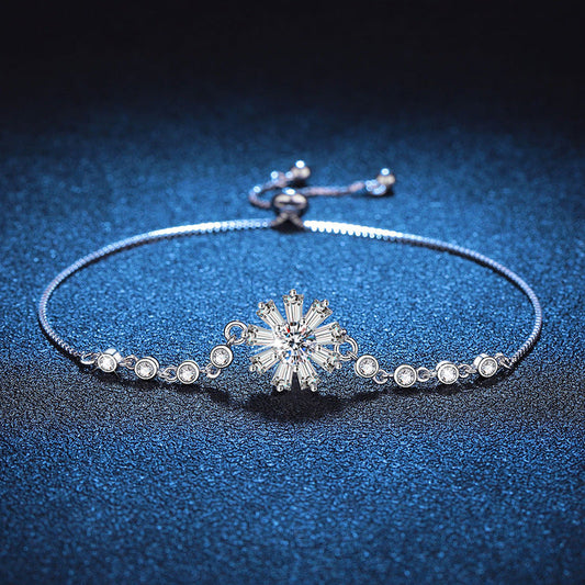 [Peak]RADIANT ICY CRYSTAL SUNFLOWER MOISSANITE BRACELET