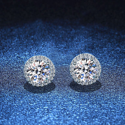 [Peak]CLASSIC 4-PRONG ROUND MOISSANITE STUD EARRINGS