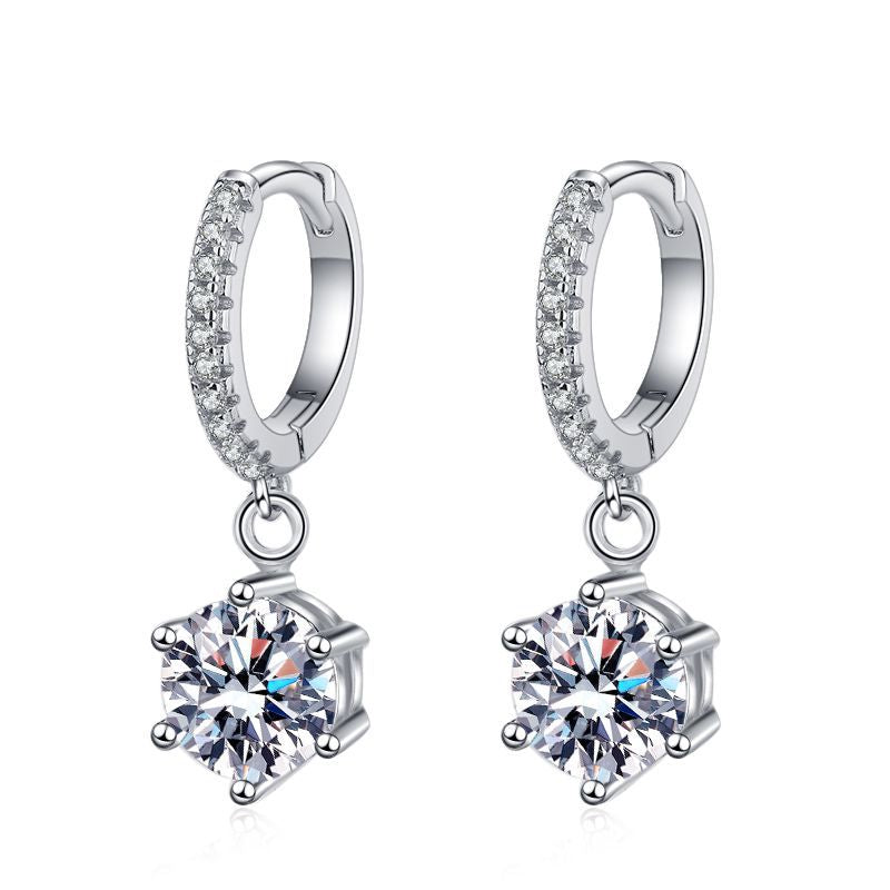 [Peak]CLASSIC 6-PRONG MOISSANITE DROP EARRINGS