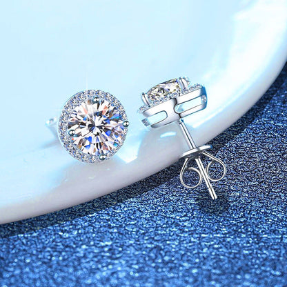 [Peak]CLASSIC 4-PRONG ROUND MOISSANITE STUD EARRINGS