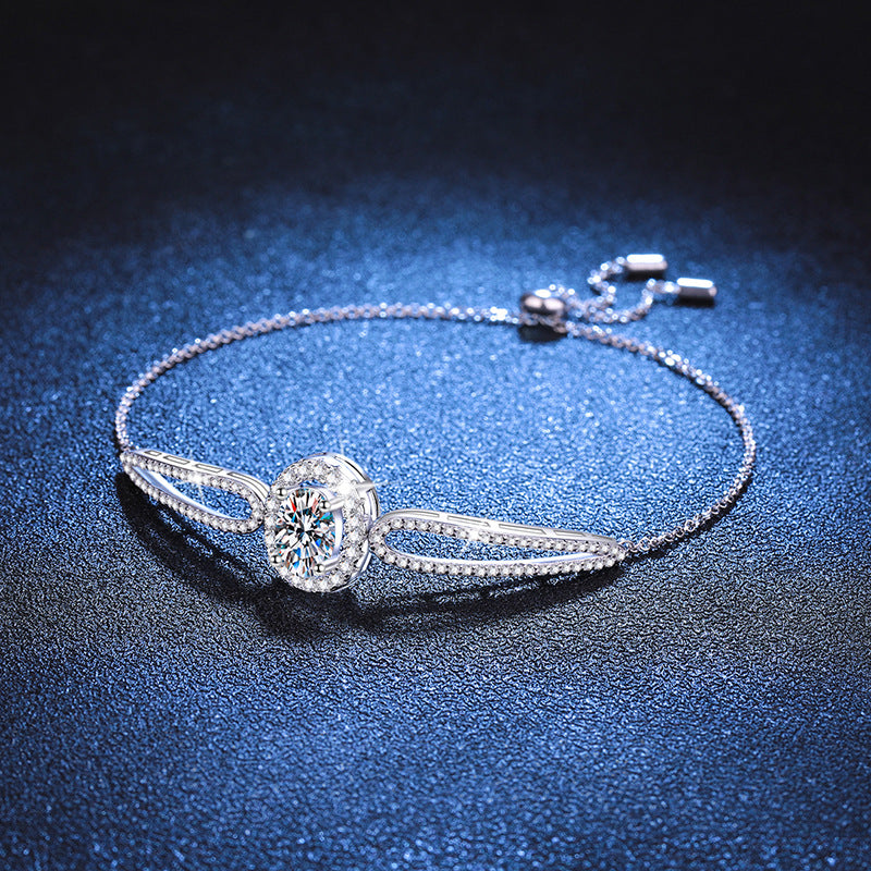 [Peak]"PIGEON'S EGG" TEARDROP MOISSANITE BRACELET