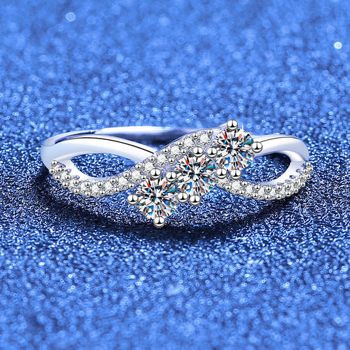 [Peak]INTERTWINING LOVE MOISSANITE RING