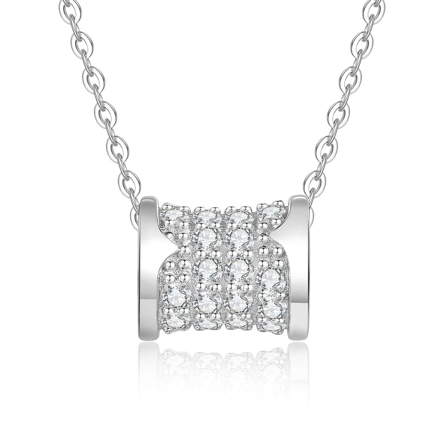[Peak]FULL-PAVE "HOURGLASS" MOISSANITE NECKLACE