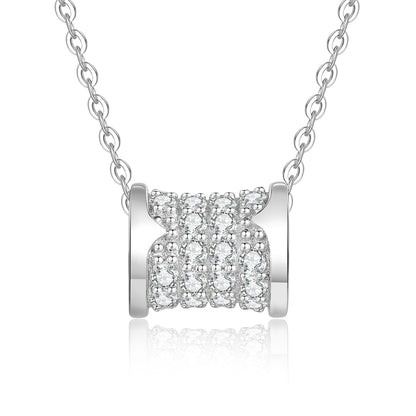 [Peak]FULL-PAVE "HOURGLASS" MOISSANITE NECKLACE