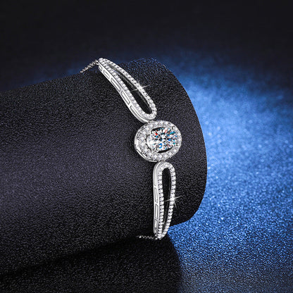[Peak]"PIGEON'S EGG" TEARDROP MOISSANITE BRACELET