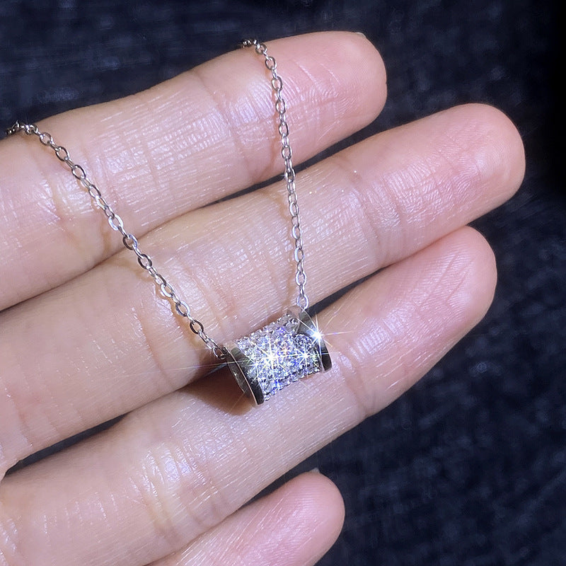 [Peak]FULL-PAVE "HOURGLASS" MOISSANITE NECKLACE