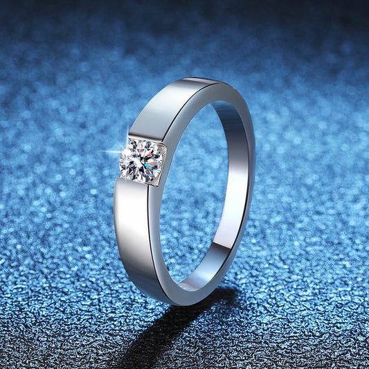 [Peak]SLEEK MINIMALIST COUPLE'S MOISSANITE RING