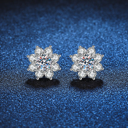 [Peak]RADIANT SUNFLOWER MOISSANITE STUD EARRINGS