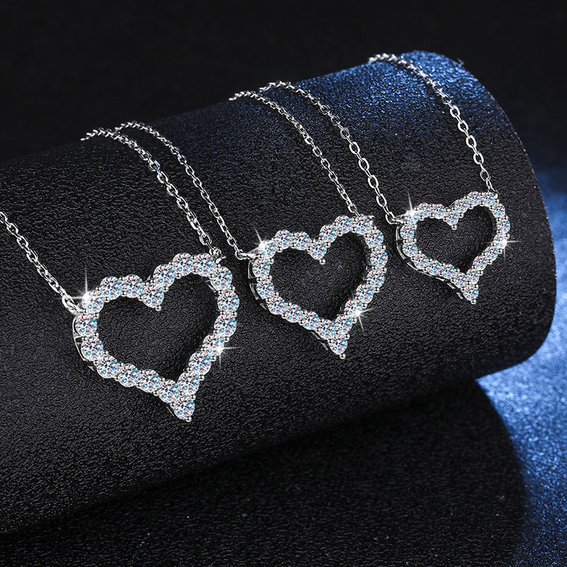 [Peak]ROMANTIC HEART MOISSANITE PENDANT NECKLACE