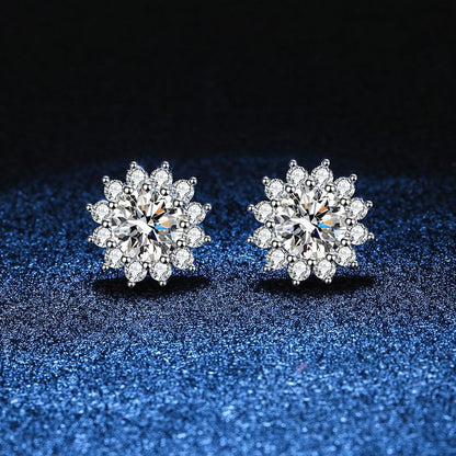[Peak]BLOOMING SUNFLOWER MOISSANITE STUD EARRINGS